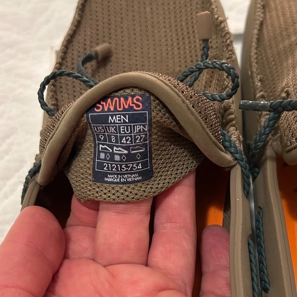 Swims Men’s Braided Lace Loafer Dark Beige Size 9 - Picture 11 of 16